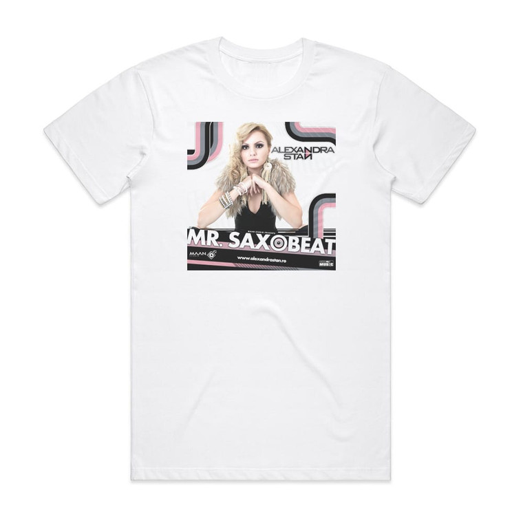 Alexandra Stan Mr Saxobeat Album Cover T-Shirt White
