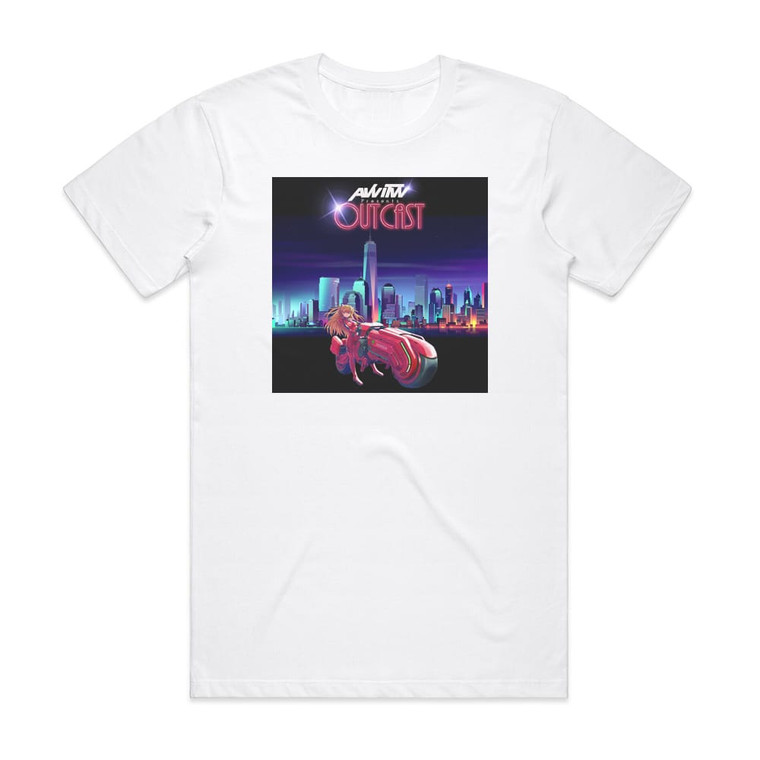 AWITW Outcast Album Cover T-Shirt White AWITW Outcast Album Cover T-Shirt White