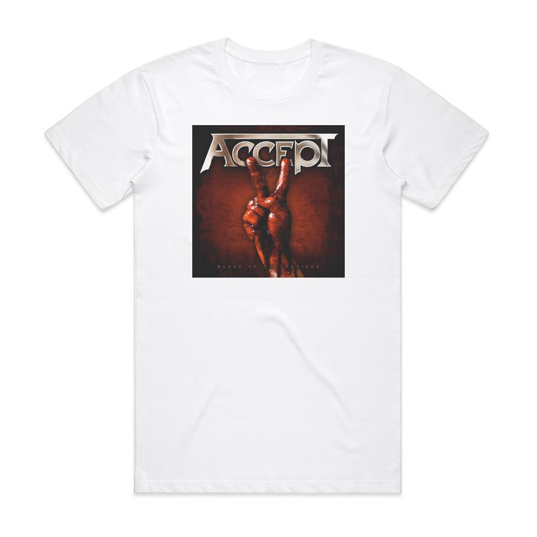 Accept Blood Of The Nations Album Cover T-Shirt White