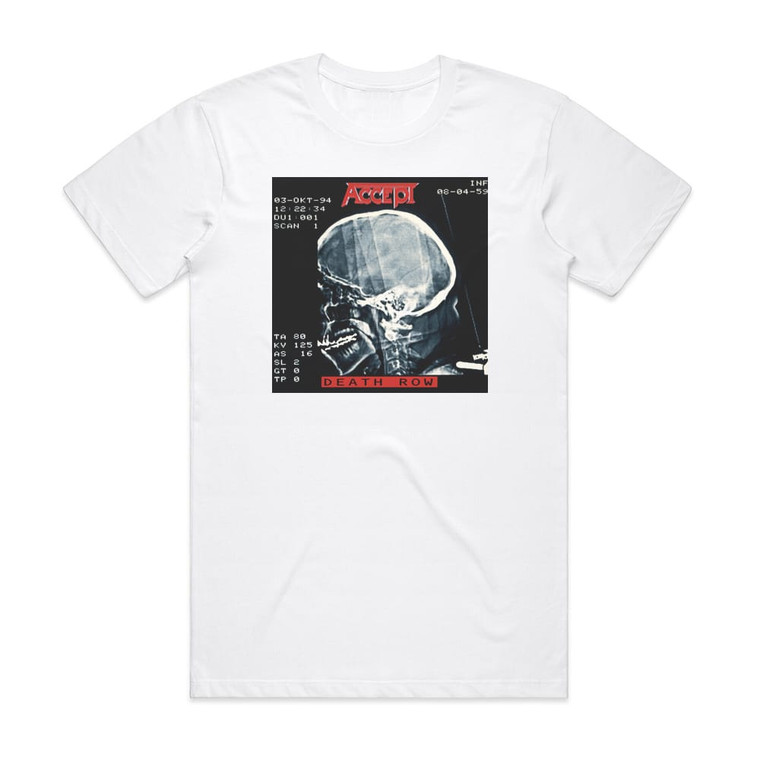 Accept Death Row Album Cover T-Shirt White