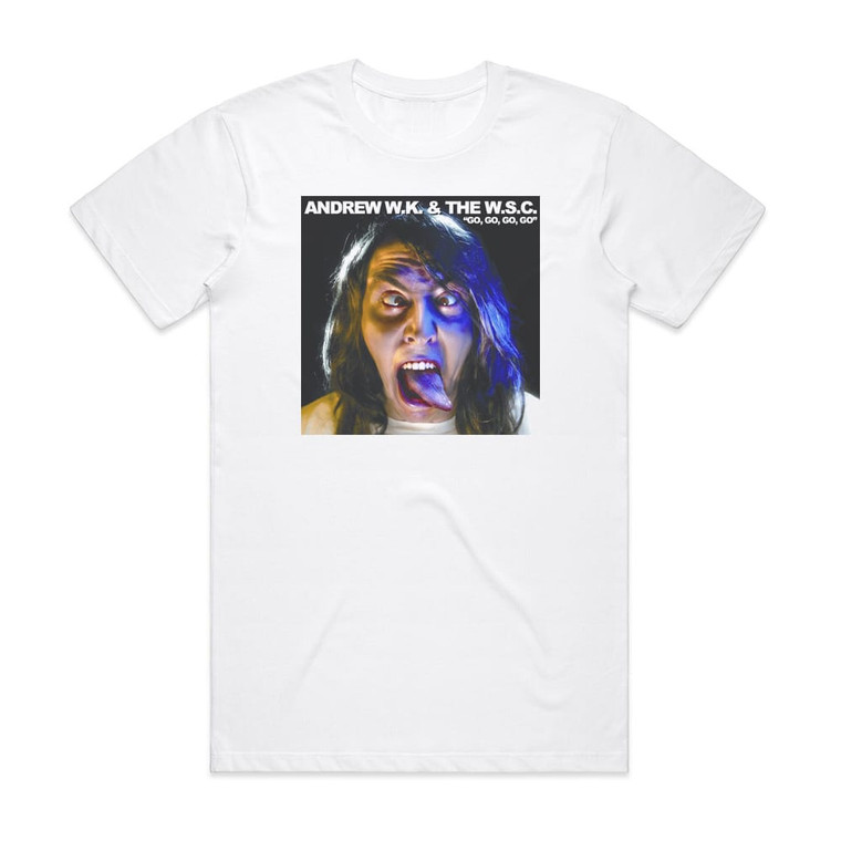 Andrew WK Go Go Go Go Album Cover T-Shirt White