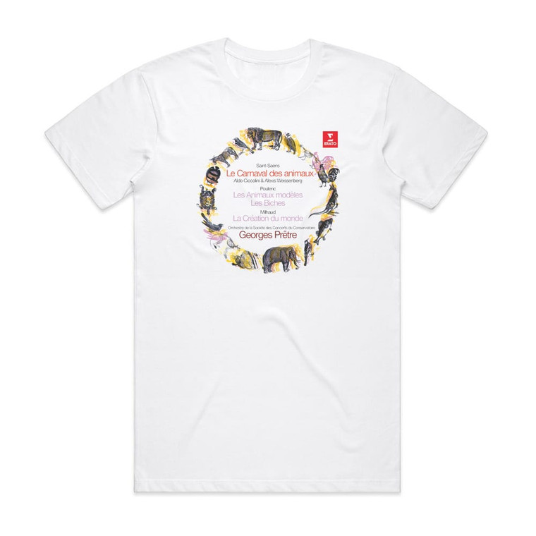 Aldo Ciccolini Saintsans Le Carnaval Des Animaux Poulenc Les Animaux Modle Album Cover T-Shirt White