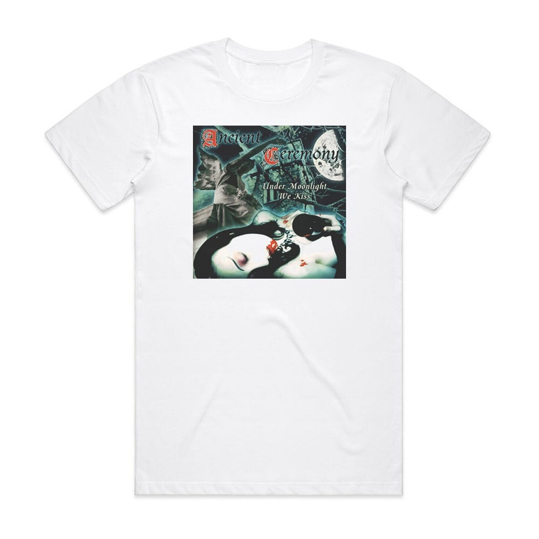 Ancient Ceremony Under Moonlight We Kiss Album Cover T-Shirt White