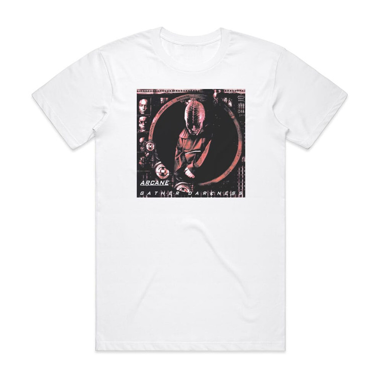 Arcane Gather Darkness Album Cover T-Shirt White