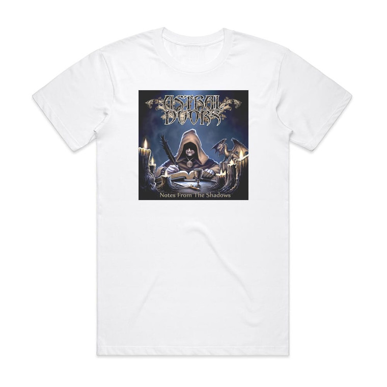 Astral Doors Notes From The Shadows Album Cover T-Shirt White