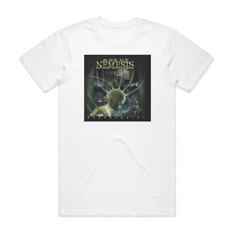 Age of Nemesis Psychogeist Album Cover T-Shirt White
