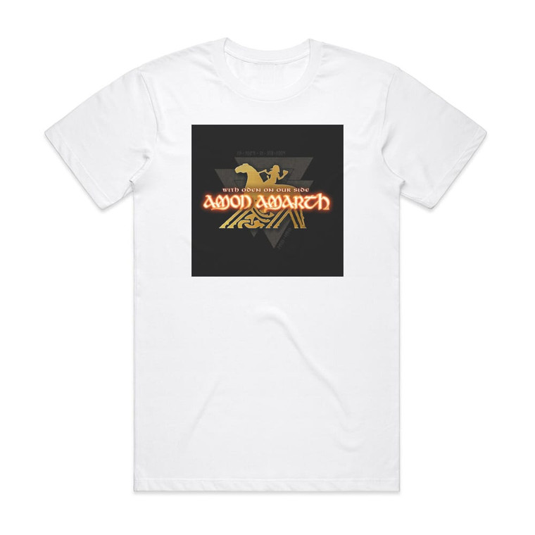 Amon Amarth With Oden On Our Side Album Cover T-Shirt White