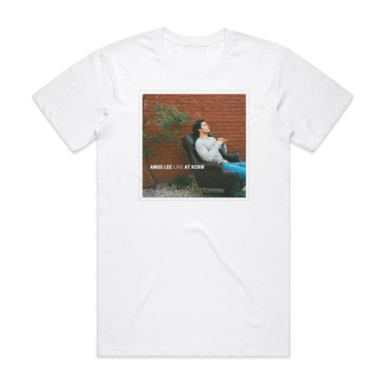 Amos Lee Live At Kcrw 1 Album Cover T-Shirt White