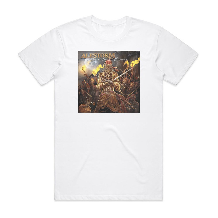 Alestorm Black Sails At Midnight Album Cover T-Shirt White