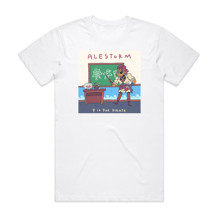 Alestorm P Is For Pirate Album Cover T-Shirt White