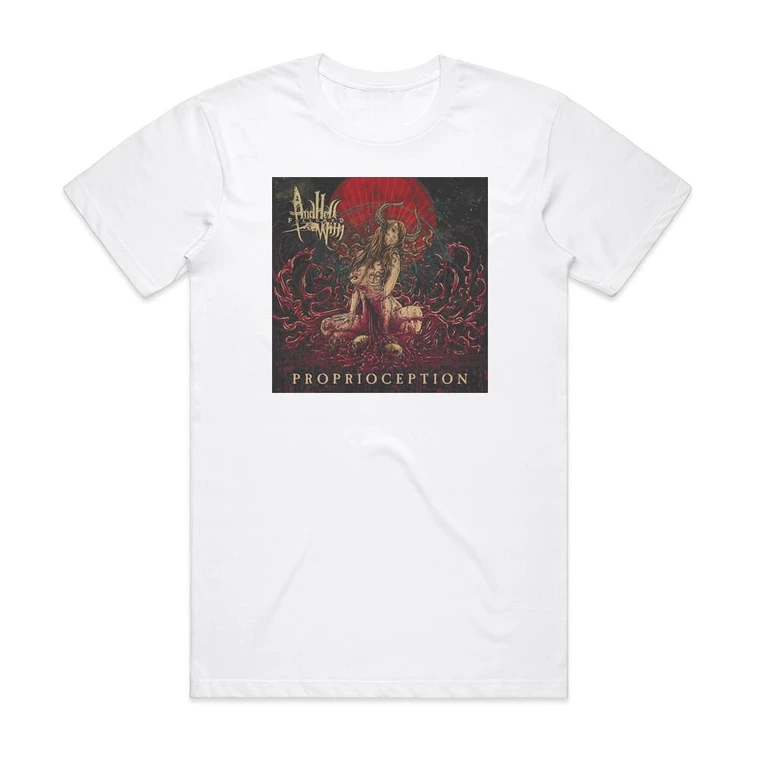 And Hell Followed With Proprioception Album Cover T-Shirt White