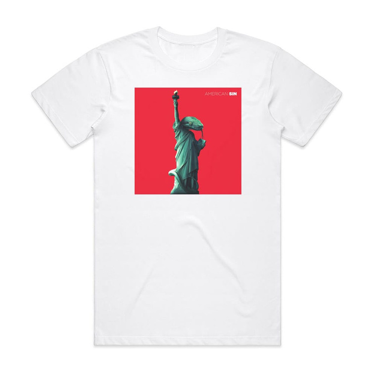 American Sin American Sin Album Cover T-Shirt White