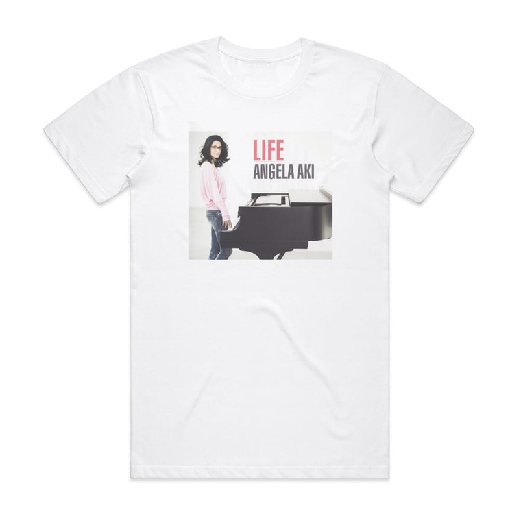 Angela Aki Life Album Cover T-Shirt White