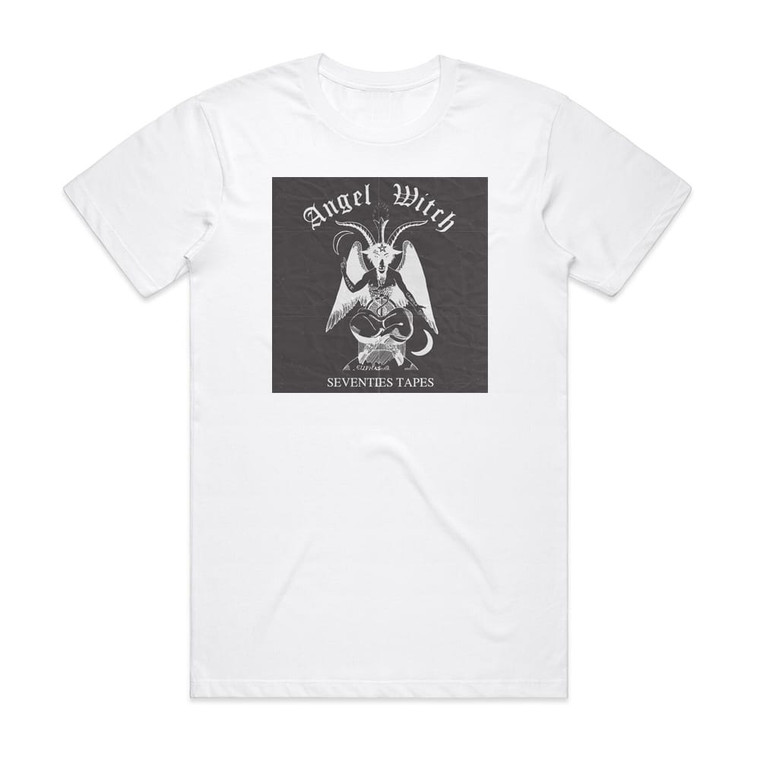 Angel Witch Seventies Tapes Album Cover T-Shirt White