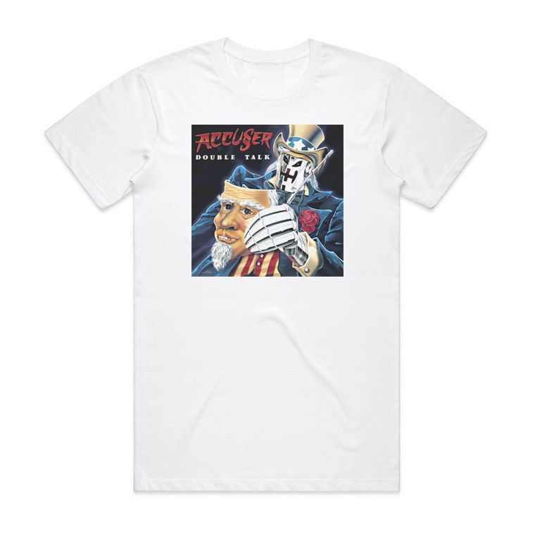 Accuser Double Talk Album Cover T-Shirt White
