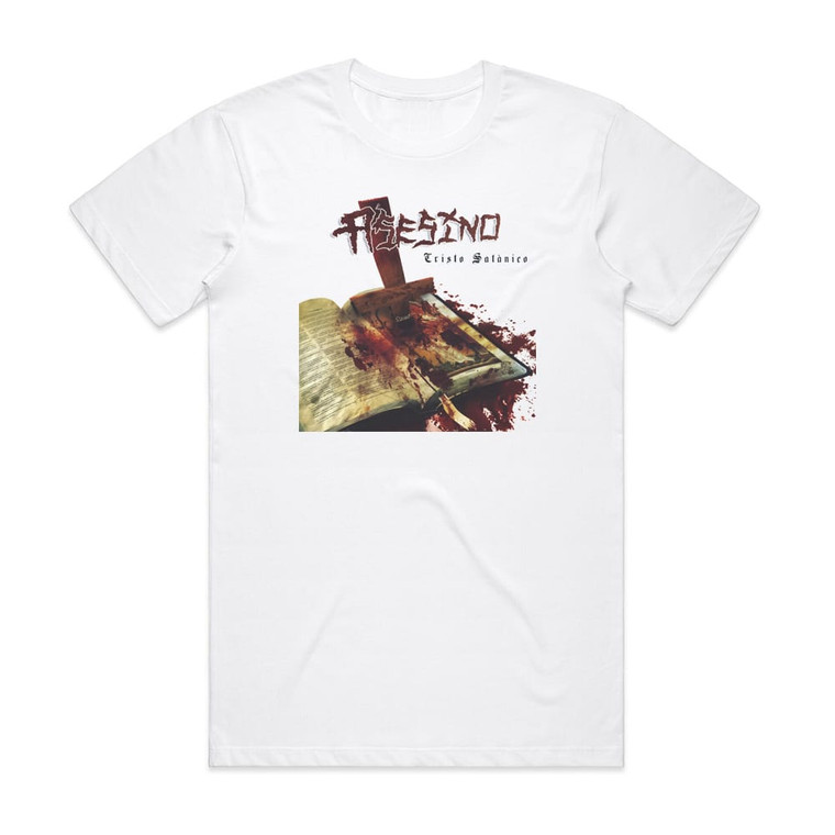 Asesino Cristo Satnico Album Cover T-Shirt White