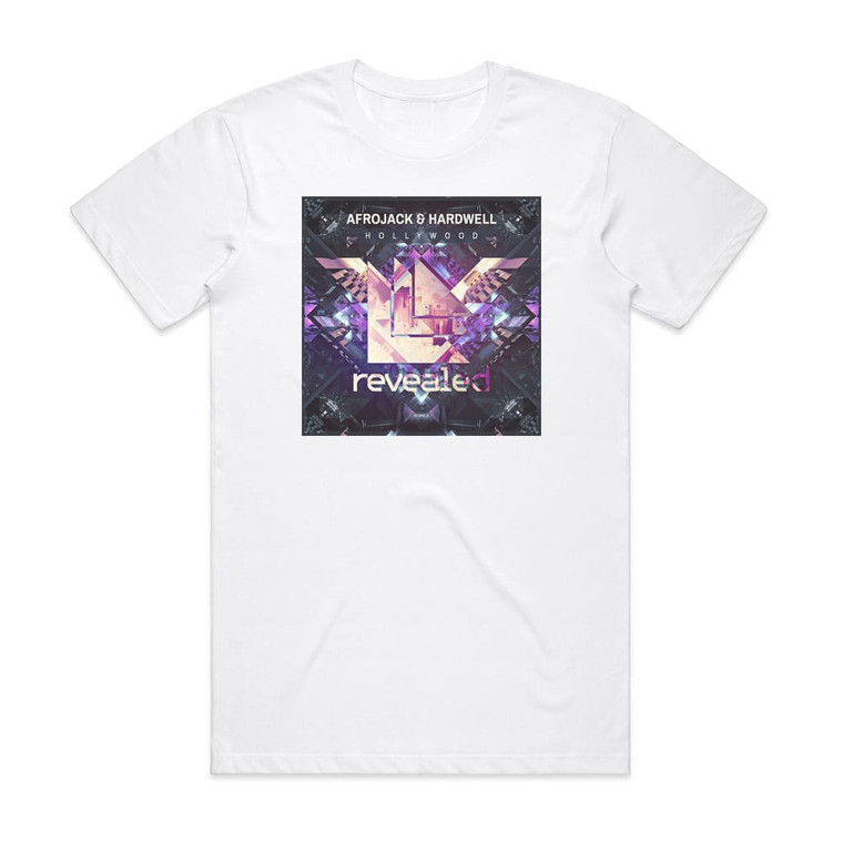 Afrojack Hollywood Extended Mix Album Cover T-Shirt White Afrojack Hollywood Extended Mix Album Cover T-Shirt White