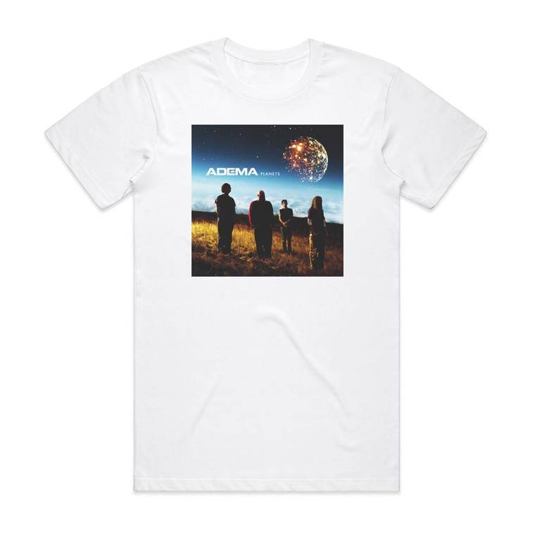 Adema Planets Album Cover T-Shirt White