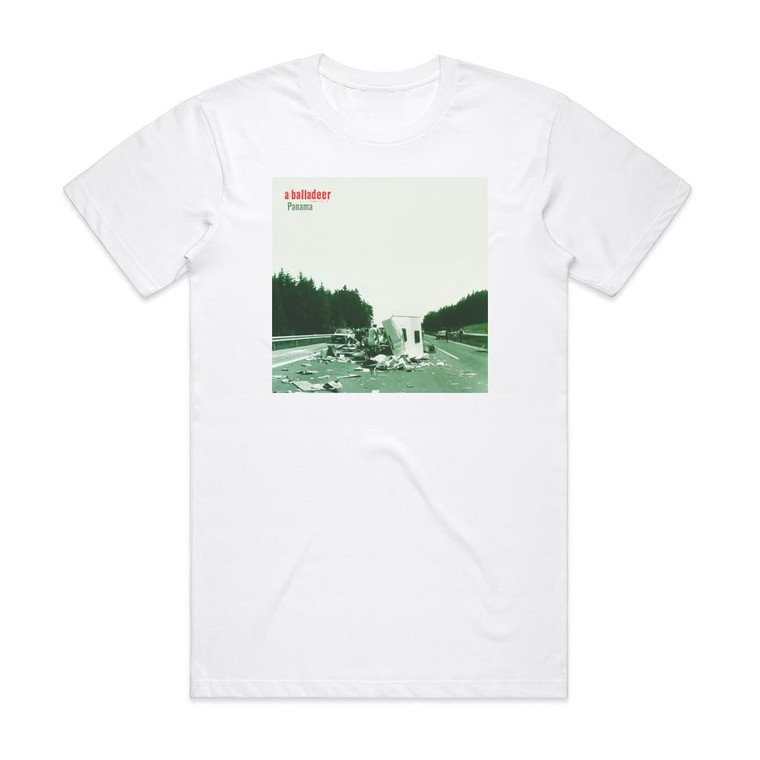 A Balladeer Panama Album Cover T-Shirt White