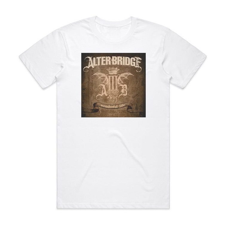 Alter Bridge Wonderful Life Album Cover T-Shirt White