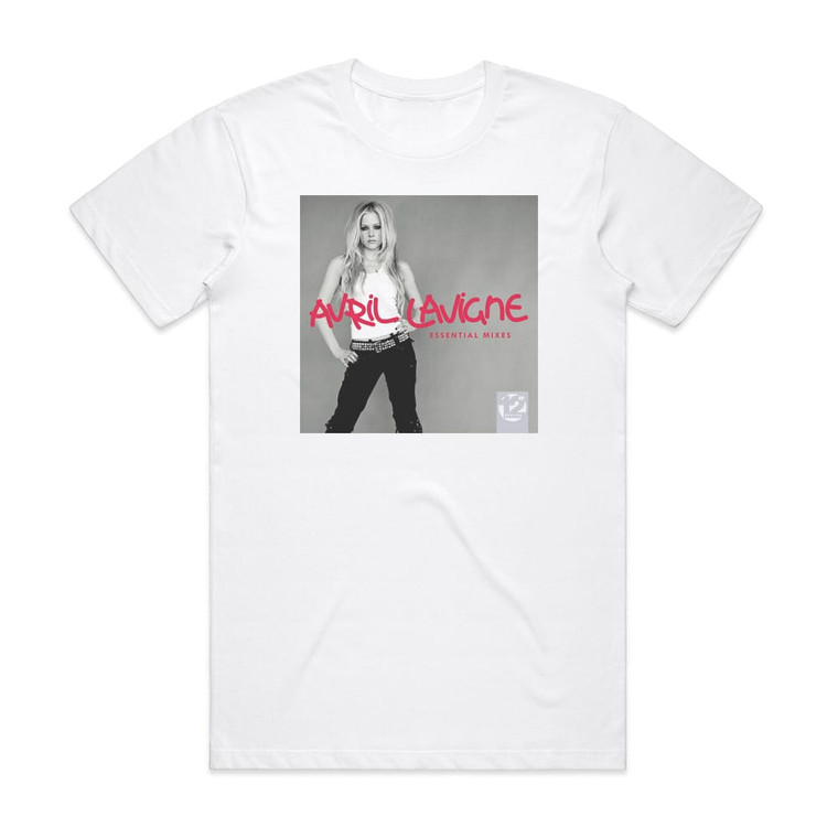 Avril Lavigne 12 Masters Essential Mixes Album Cover T-Shirt White