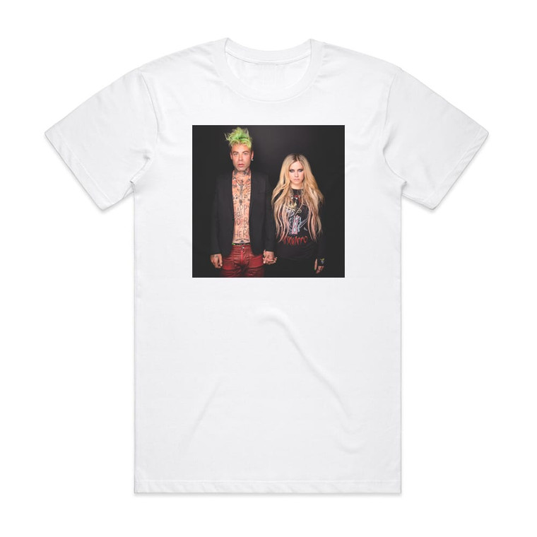 Avril Lavigne Flames Acoustic Album Cover T-Shirt White