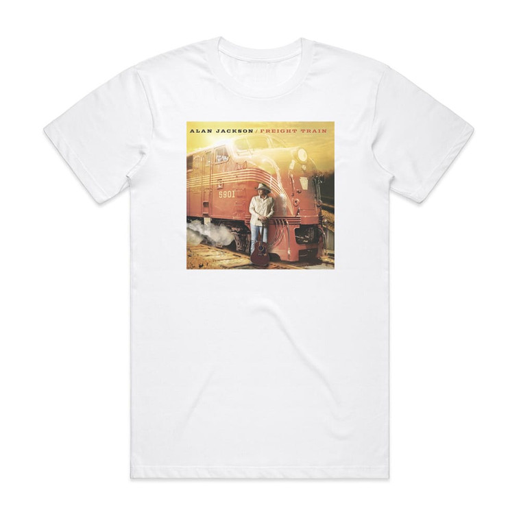 Alan Jackson Freight Train Album Cover T-Shirt White