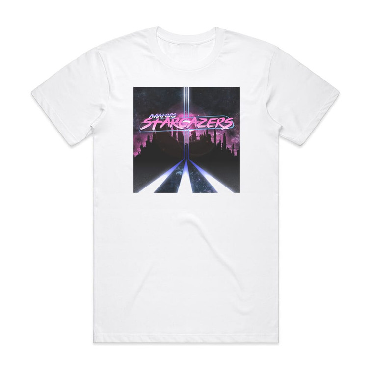 Aviators Stargazers Album Cover T-Shirt White