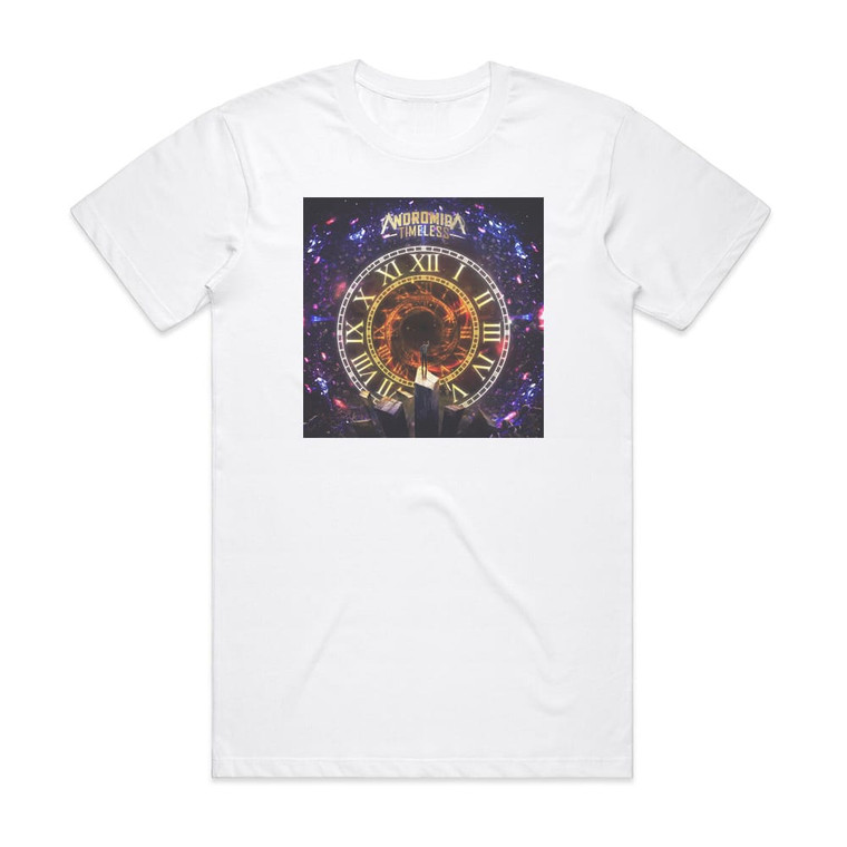 Andromida Timeless Album Cover T-Shirt White Andromida Timeless Album Cover T-Shirt White