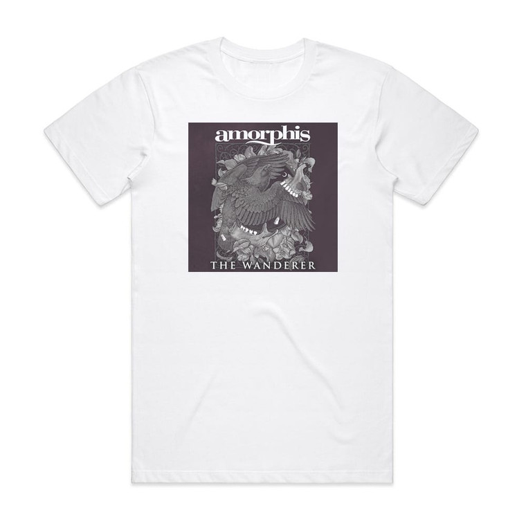 Amorphis The Wanderer Album Cover T-Shirt White Amorphis The Wanderer Album Cover T-Shirt White