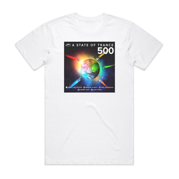 Armin van Buuren A State Of Trance 500 Album Cover T-Shirt White