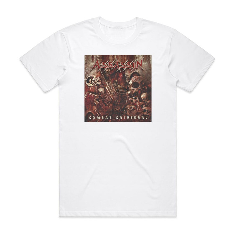 Assassin Combat Cathedral Album Cover T-Shirt White