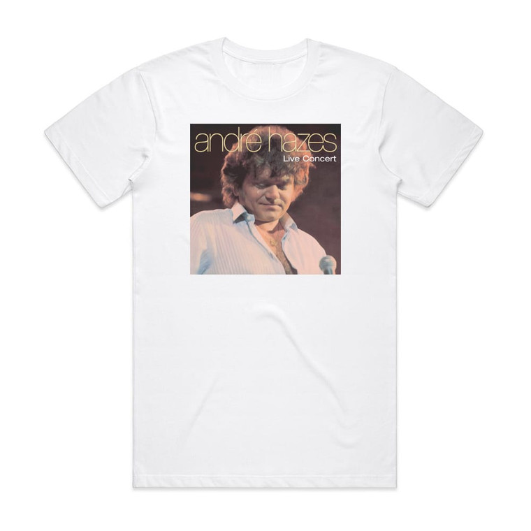 Andre Hazes Live Concert Album Cover T-Shirt White