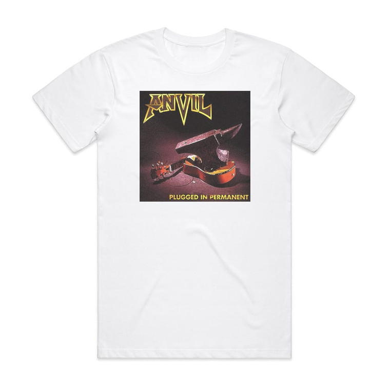 Anvil Plugged In Permanent Album Cover T-Shirt White