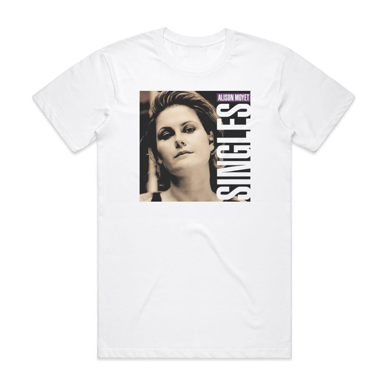 Alison Moyet Singles 1 Album Cover T-Shirt White