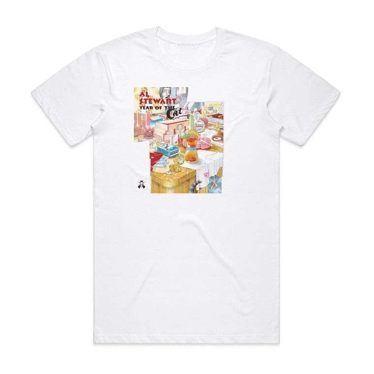 Al Stewart Year Of The Cat 1 Album Cover T-Shirt White