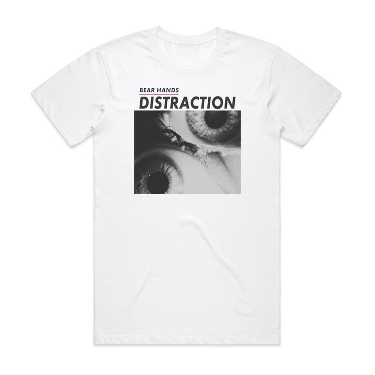 Bear Hands Distraction Album Cover T-Shirt White