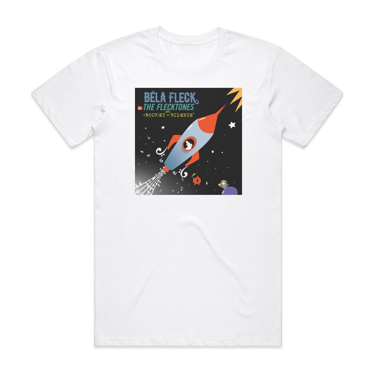 Bela Fleck and The Flecktones Rocket Science Album Cover T-Shirt White