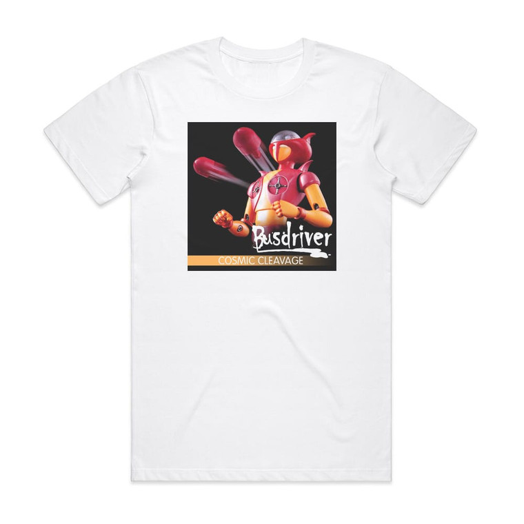 Busdriver Cosmic Cleavage Album Cover T-Shirt White