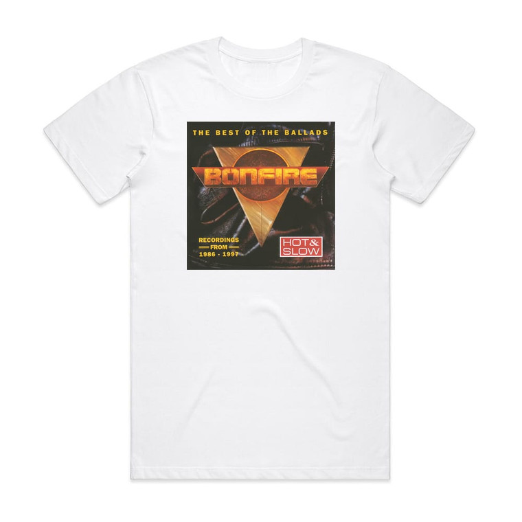 Bonfire The Best Of Ballads Album Cover T-Shirt White