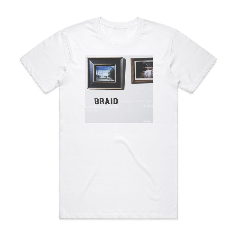 Braid Frame Canvas Album Cover T-Shirt White