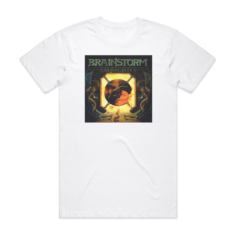 Brainstorm Ambiguity Album Cover T-Shirt White