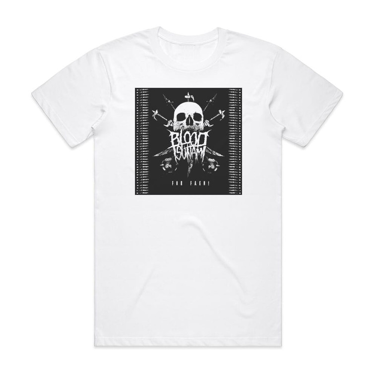 Blood Tsunami For Faen Album Cover T-Shirt White