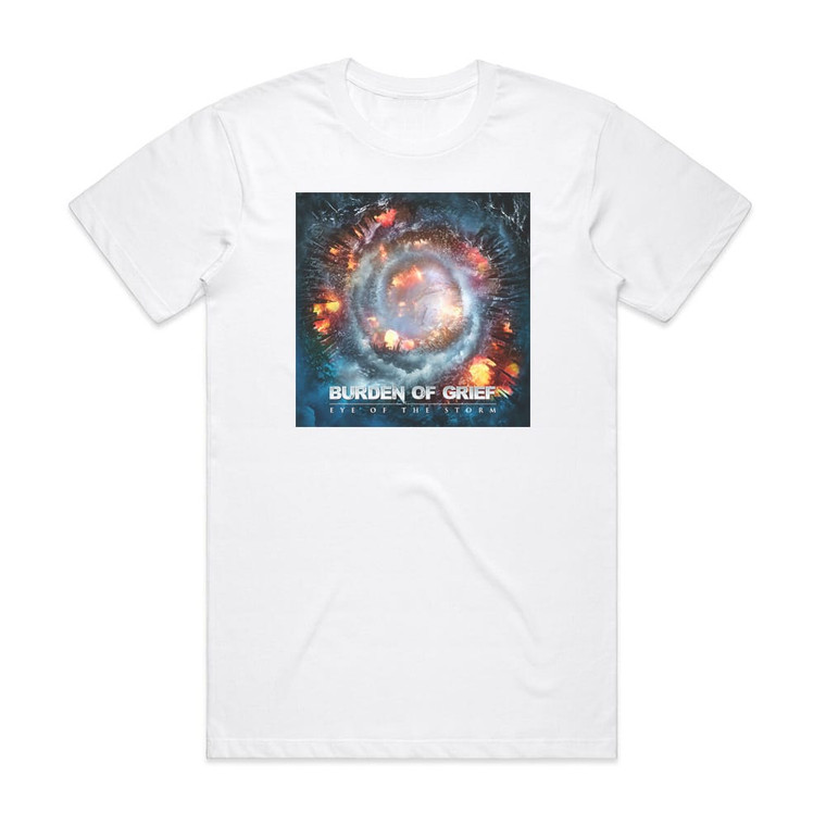 Burden of Grief Eye Of The Storm Album Cover T-Shirt White