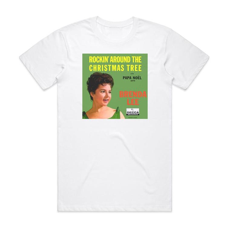 Brenda Lee Rockin Around The Christmas Tree Album Cover T-Shirt White