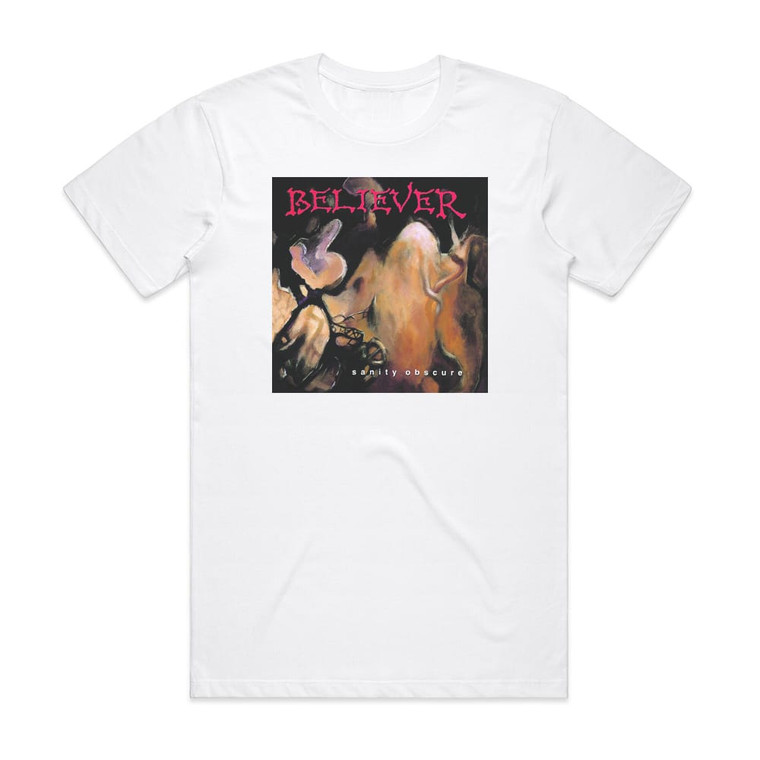 Believer Sanity Obscure Album Cover T-Shirt White