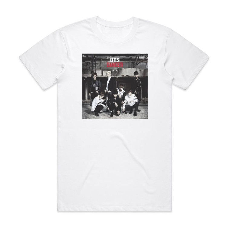 Bangtan Boys Danger Album Cover T-Shirt White