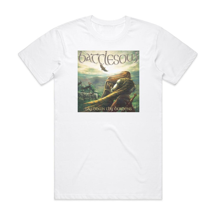 Battlesoul Lay Down Thy Burdens Album Cover T-Shirt White