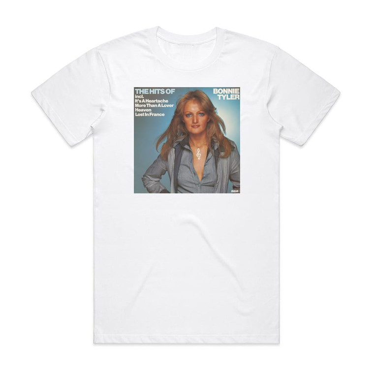 Bonnie Tyler The Hits Of Album Cover T-Shirt White