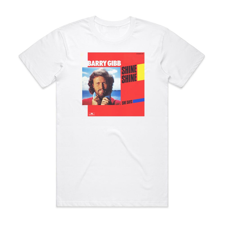 Barry Gibb Shine Shine Album Cover T-Shirt White